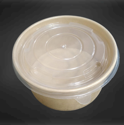 Clear Flat Lid for rice bowls With a hole